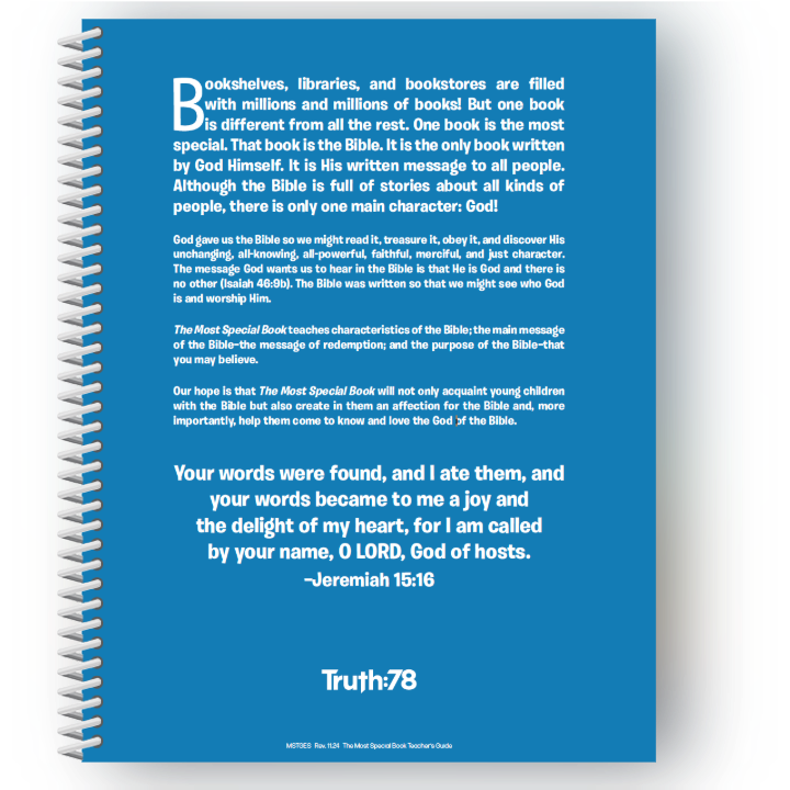 The Most Special Book: Additional Teacher's Guide