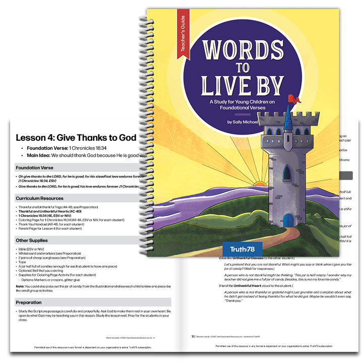 Words to Live By: Additional Teacher's Guide