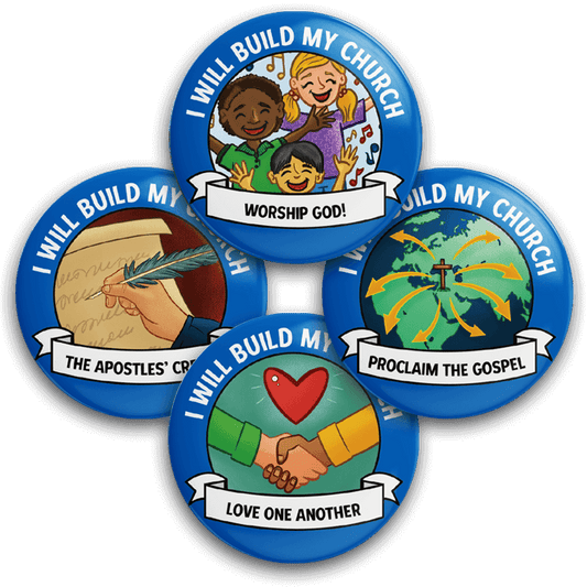 I Will Build My Church: Student Buttons (5 sets)