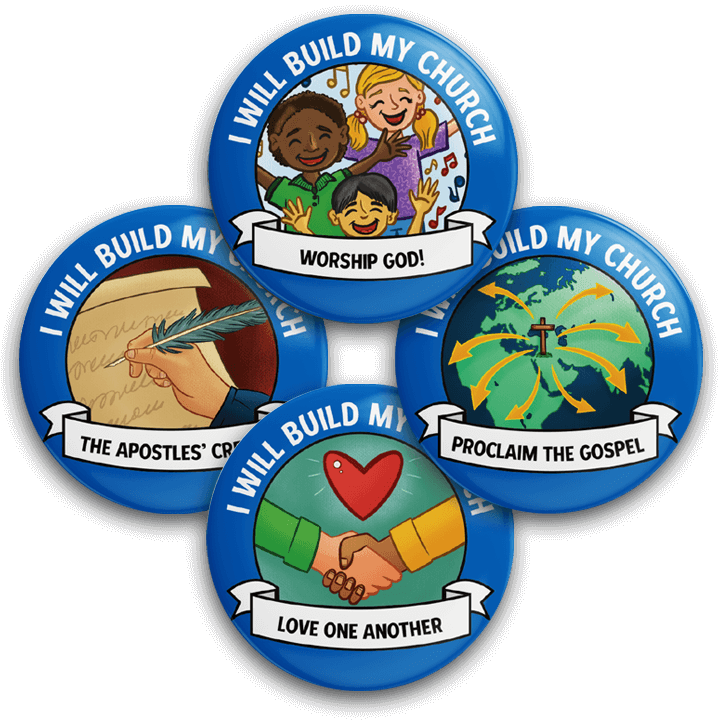 I Will Build My Church: Student Buttons (5 sets)