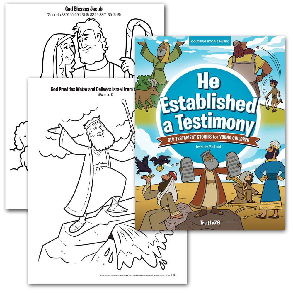 He Established a Testimony: 52 Lesson Coloring Book
